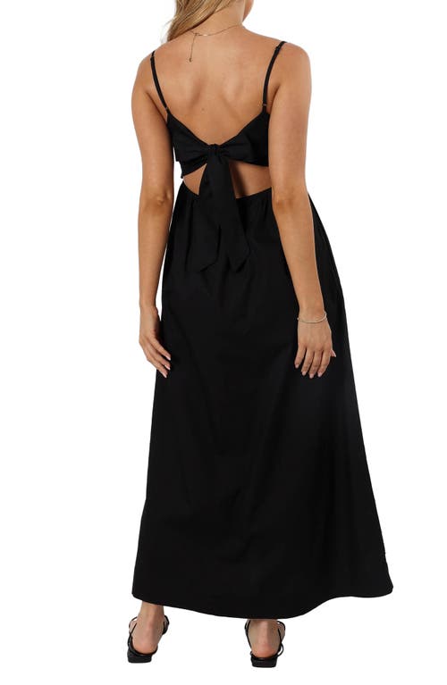 Petal And Pup Petal & Pup Alena Tie Back Maxi Dress In Black
