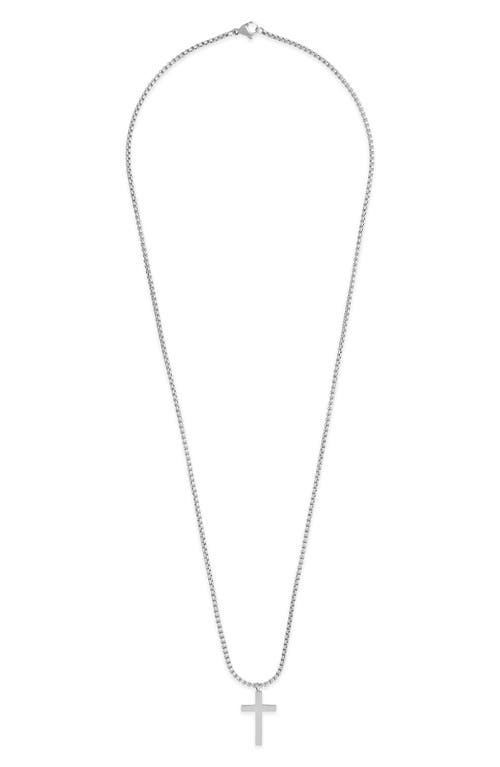 Men's Cross Pendant Necklace in Silver