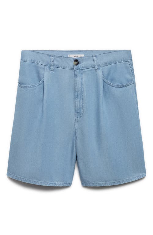 MANGO MANGO PLEATED LYOCELL BERMUDA SHORTS