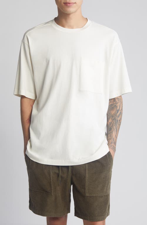 Oversize Pocket T-Shirt in Ivory Egret