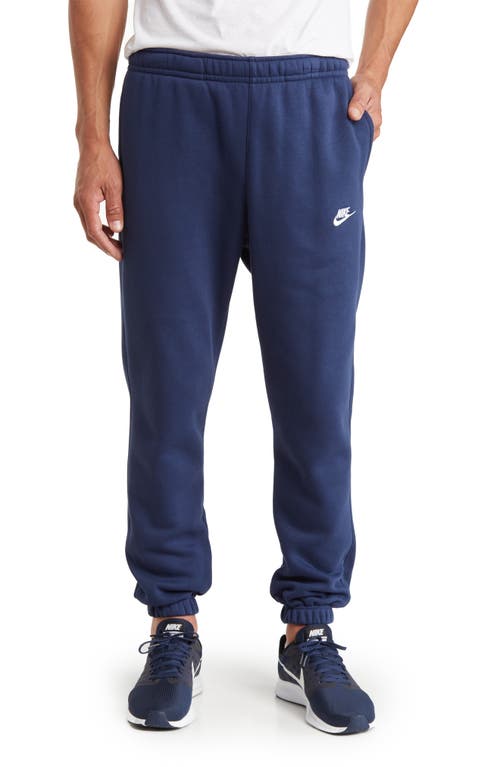 Shop Nike Sportswear Club Fleece Sweatpants In Midnight Navy/white