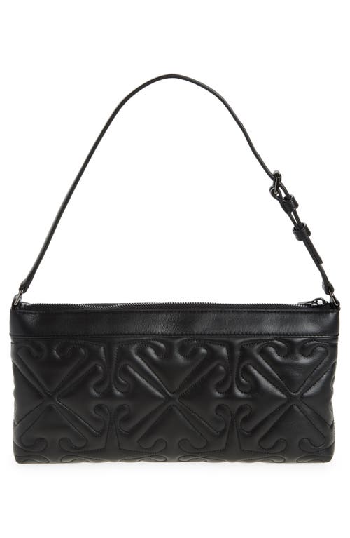 Shop Off-white Arrow Quilted Leather Shoulder Bag In 1000 Black