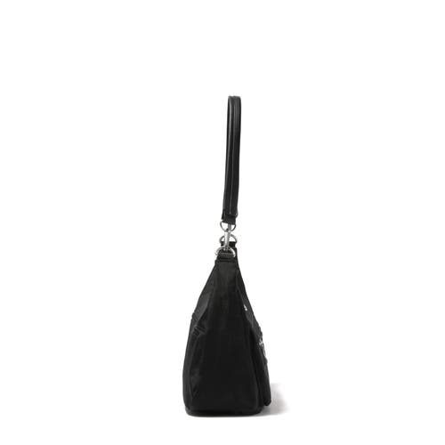 Baggallini Modern Pocket Half Moon Crossbody Shoulder Bag In Black
