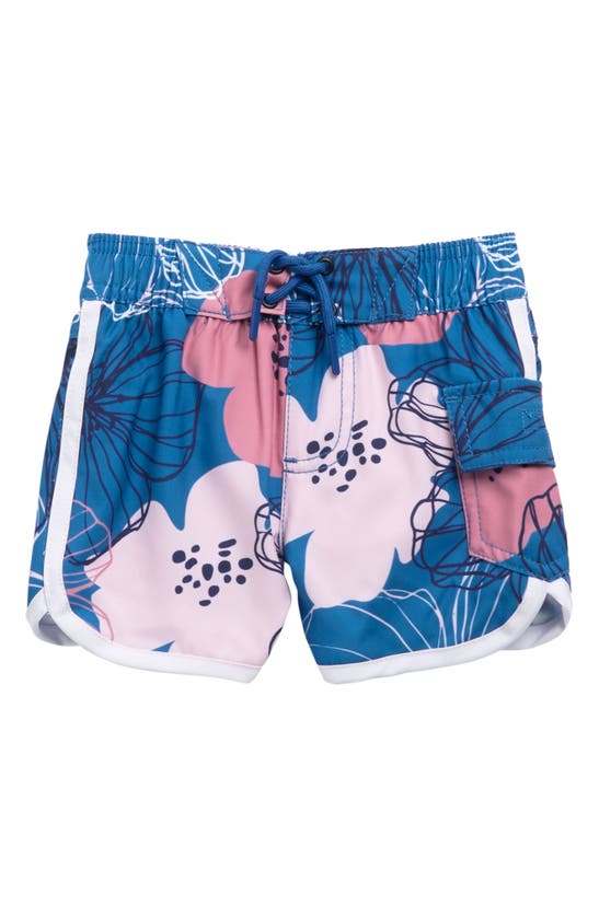 Sovereign Code Babies' Joyride Swim Shorts In Flower Sketch / Blue