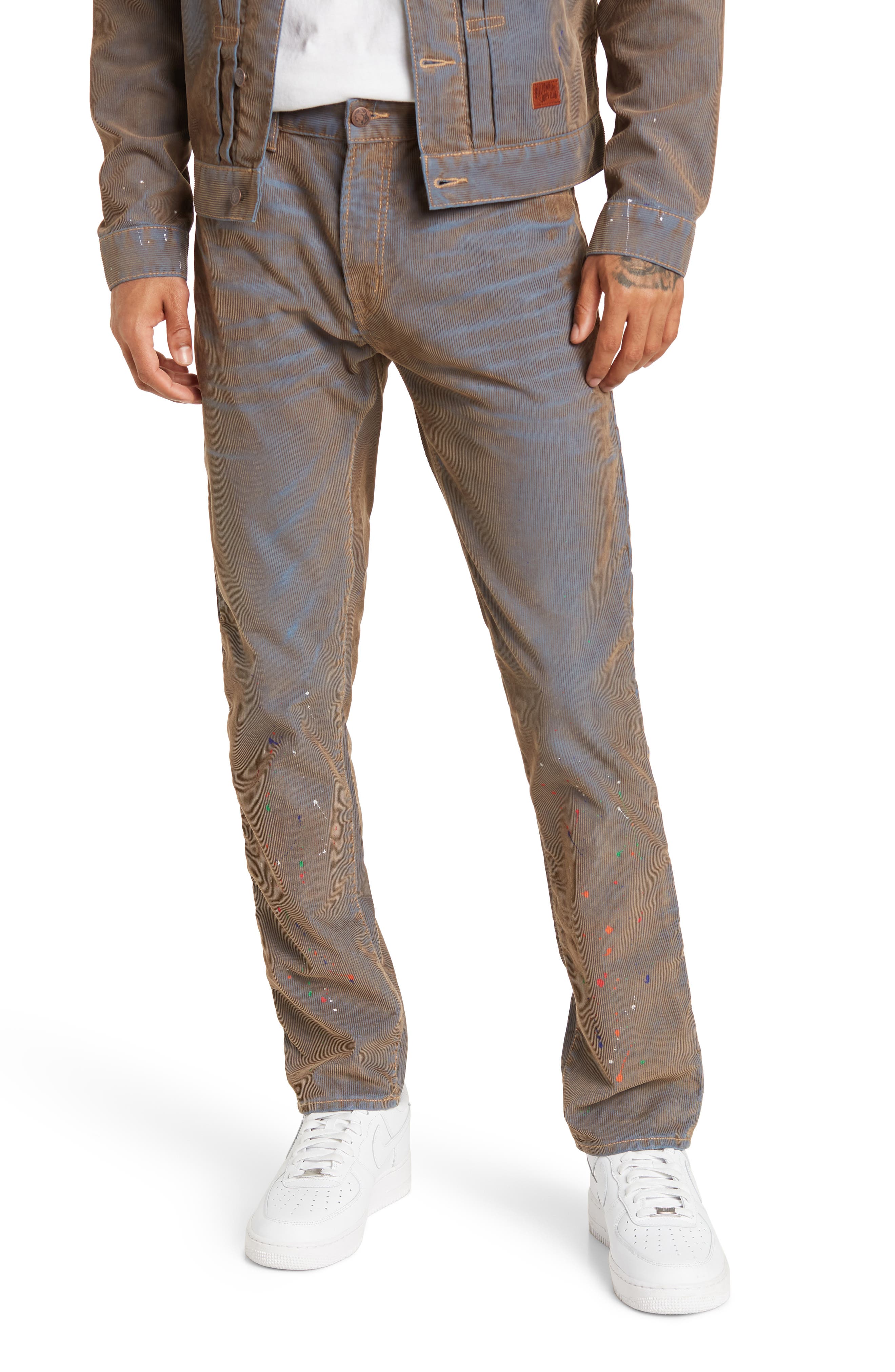Billionaire Boys Club Expressionist Paint Splatter Corduroy Pants in Saturn's Rings at Nordstrom, Size 32