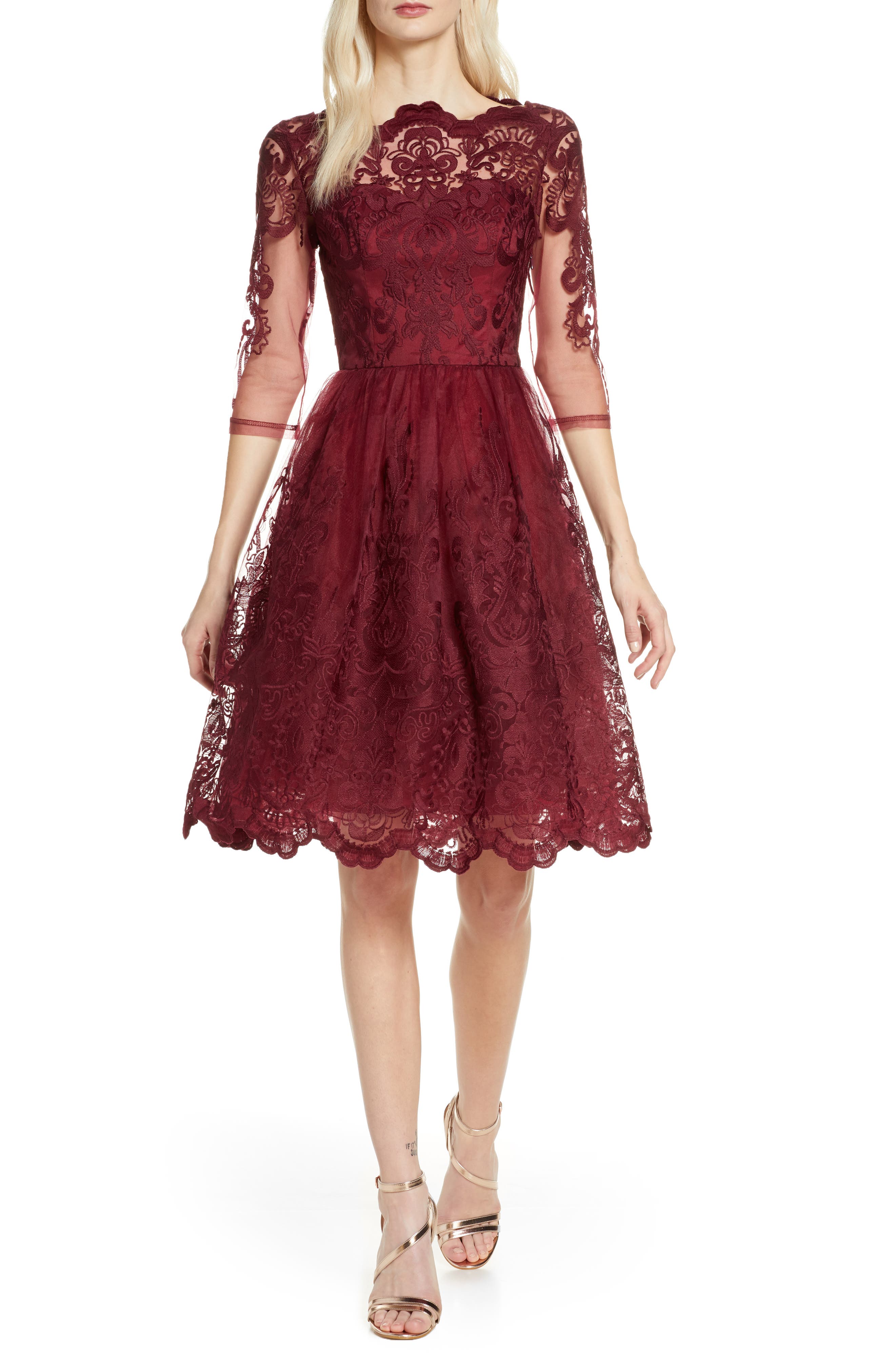 burgundy chi chi dress