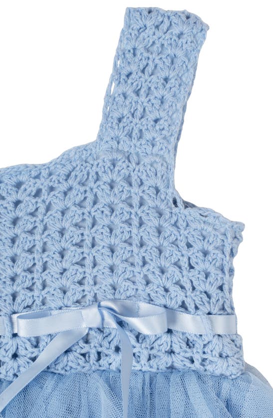 Shop Rare Editions Crochet Fairy Dress In Periwinkle