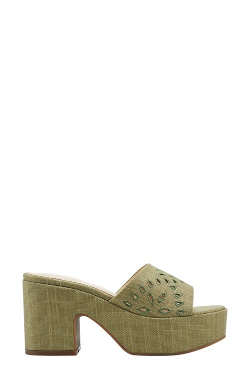 Marc Fisher Ltd Foreva Platform Sandal In Medium Green