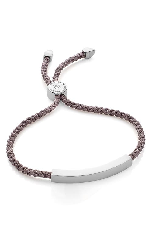 Monica Vinader Linear Engravable Friendship Bracelet In Metallic