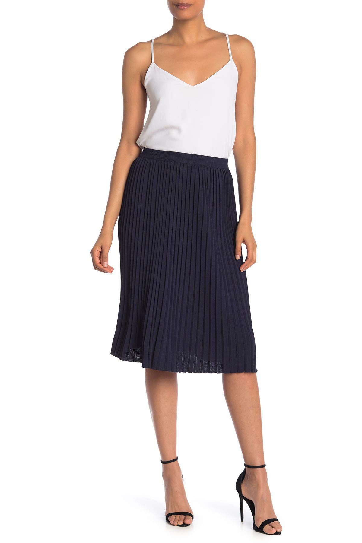 T Tahari | Pleated Midi Skirt | Nordstrom Rack