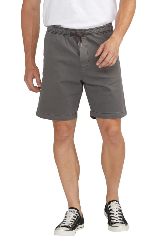 Shop Silver Jeans Co. Pull-on Stretch Chino Shorts In Dark Grey