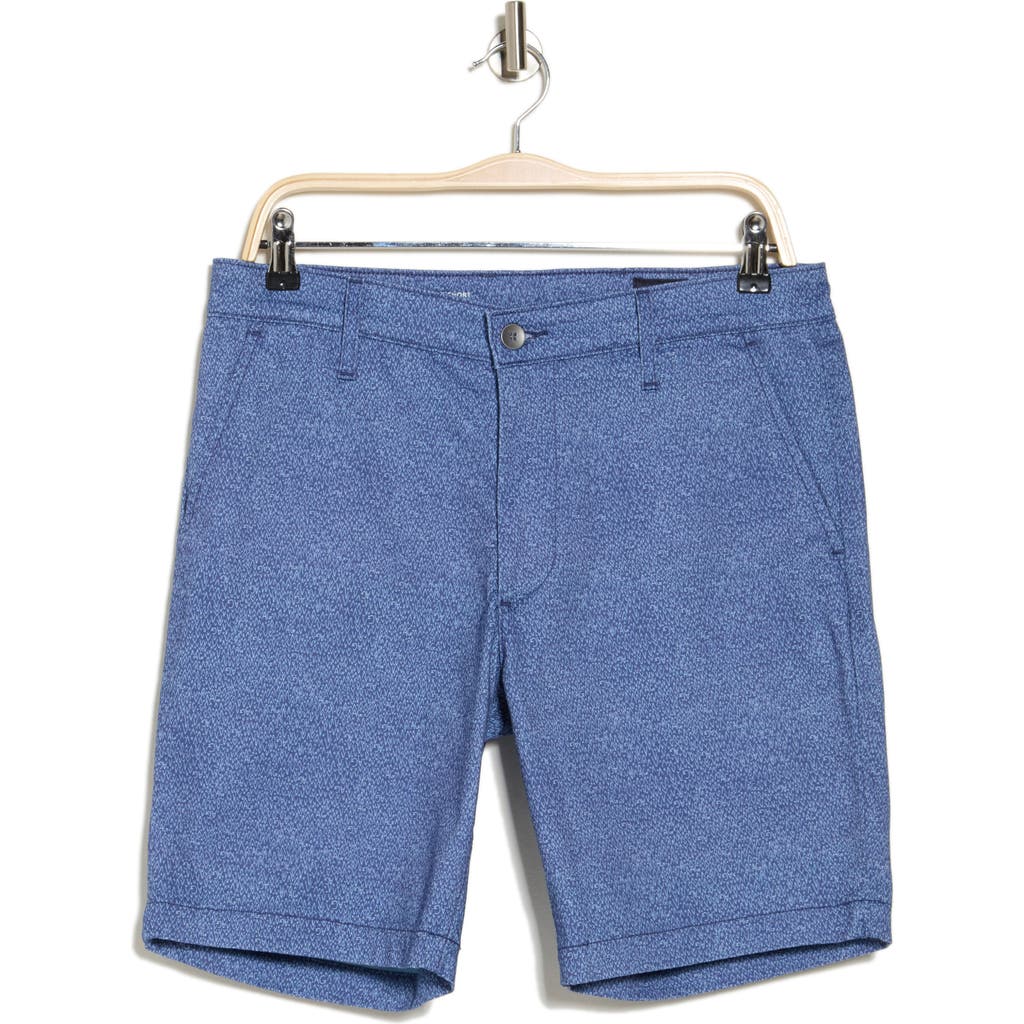 Shop Ag Wanderer Print Chino Shorts In Hide And Seek Navy