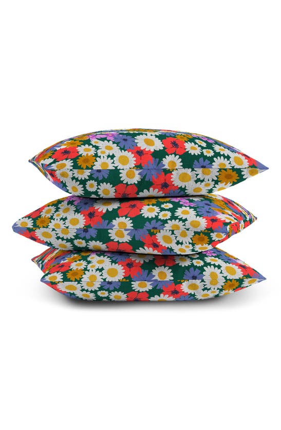 Shop Deny Designs Meadow Wildflowers Accent Pillow In Green