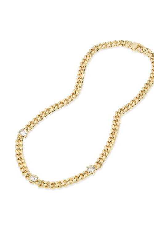 Melinda Maria Julian Triple Station Chain Necklace In Goldhite