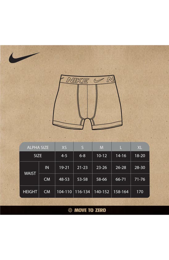 Nike Kids' Essential Dri-fit Micro Assorted 3-pack Boxer Briefs In Black / Dark Gray