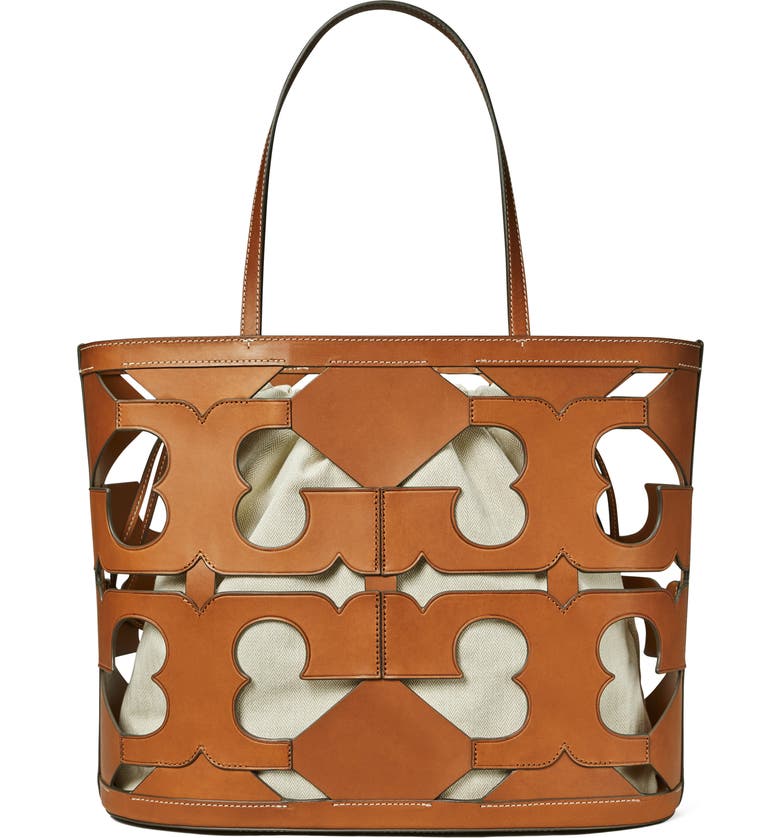 Tory Burch Ella Leather Cutout Logo Tote | Nordstrom