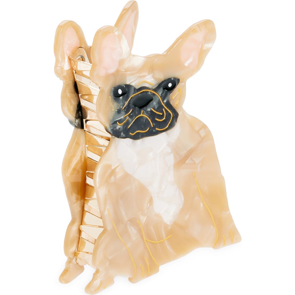 Solar Eclipse Frenchie Claw Hair Clip In Brown