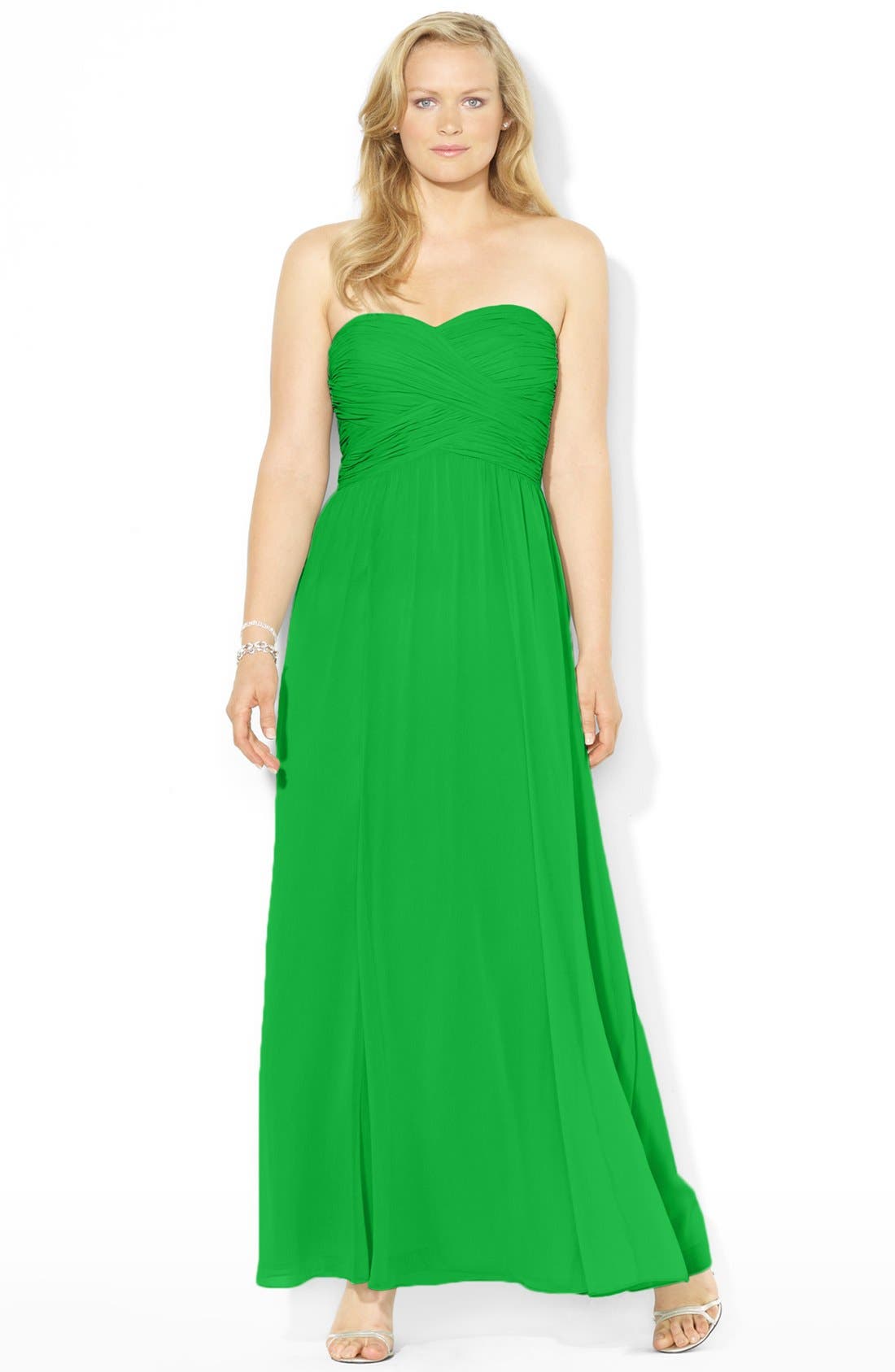 Lauren Ralph Lauren Pleated Gown (Plus Size) Nordstrom