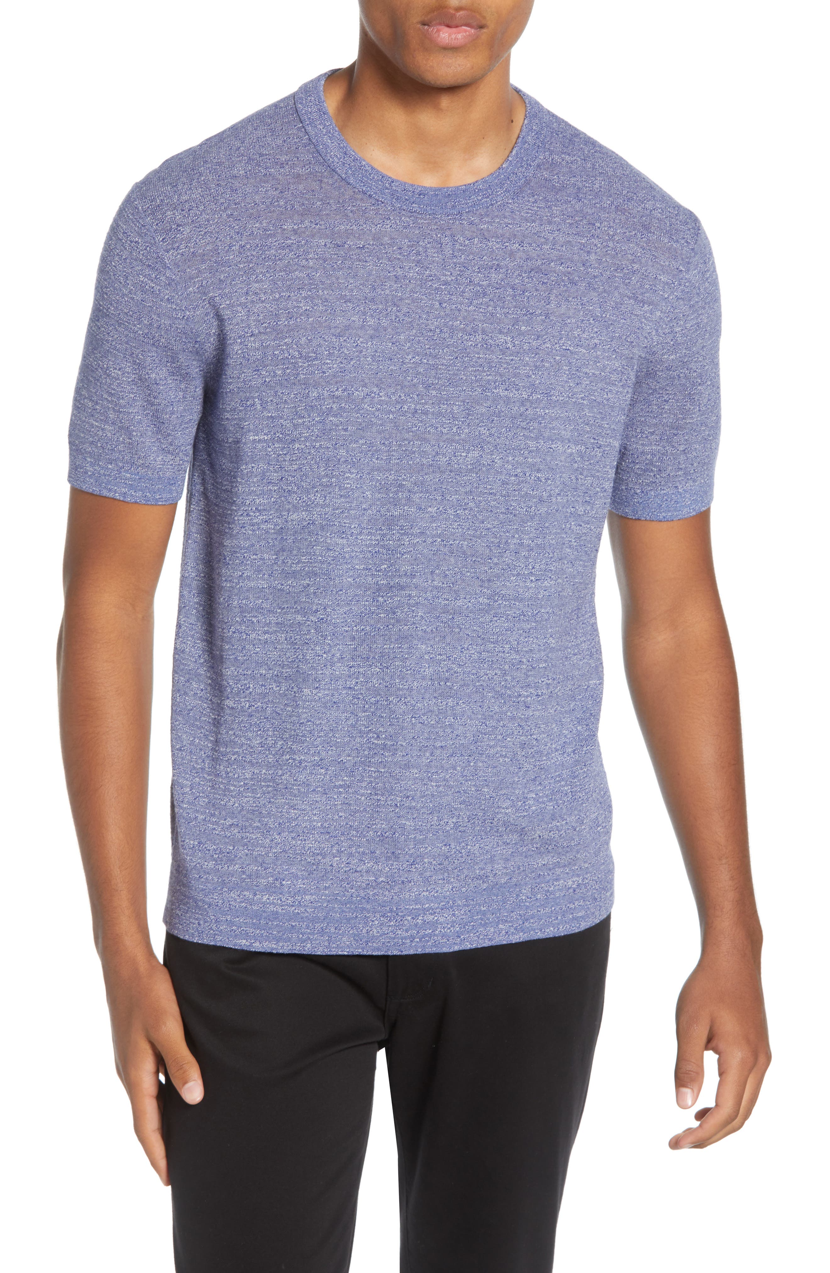 Club Monaco Short Sleeve Cotton Sweater, Blue