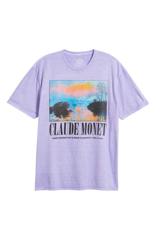 Shop Philcos X Claude Monet Soleil Cotton Graphic T-shirt In Violet Pigment