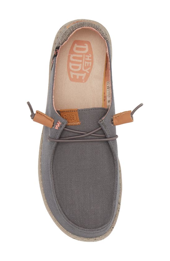 Shop Hey Dude Wendy Boat Shoe In Washed Charcoal