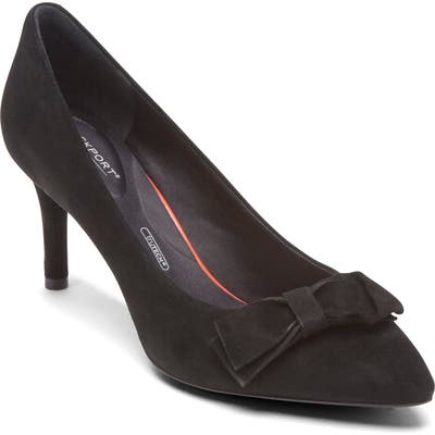 Rockport Bow Pointy Toe Pump, Black