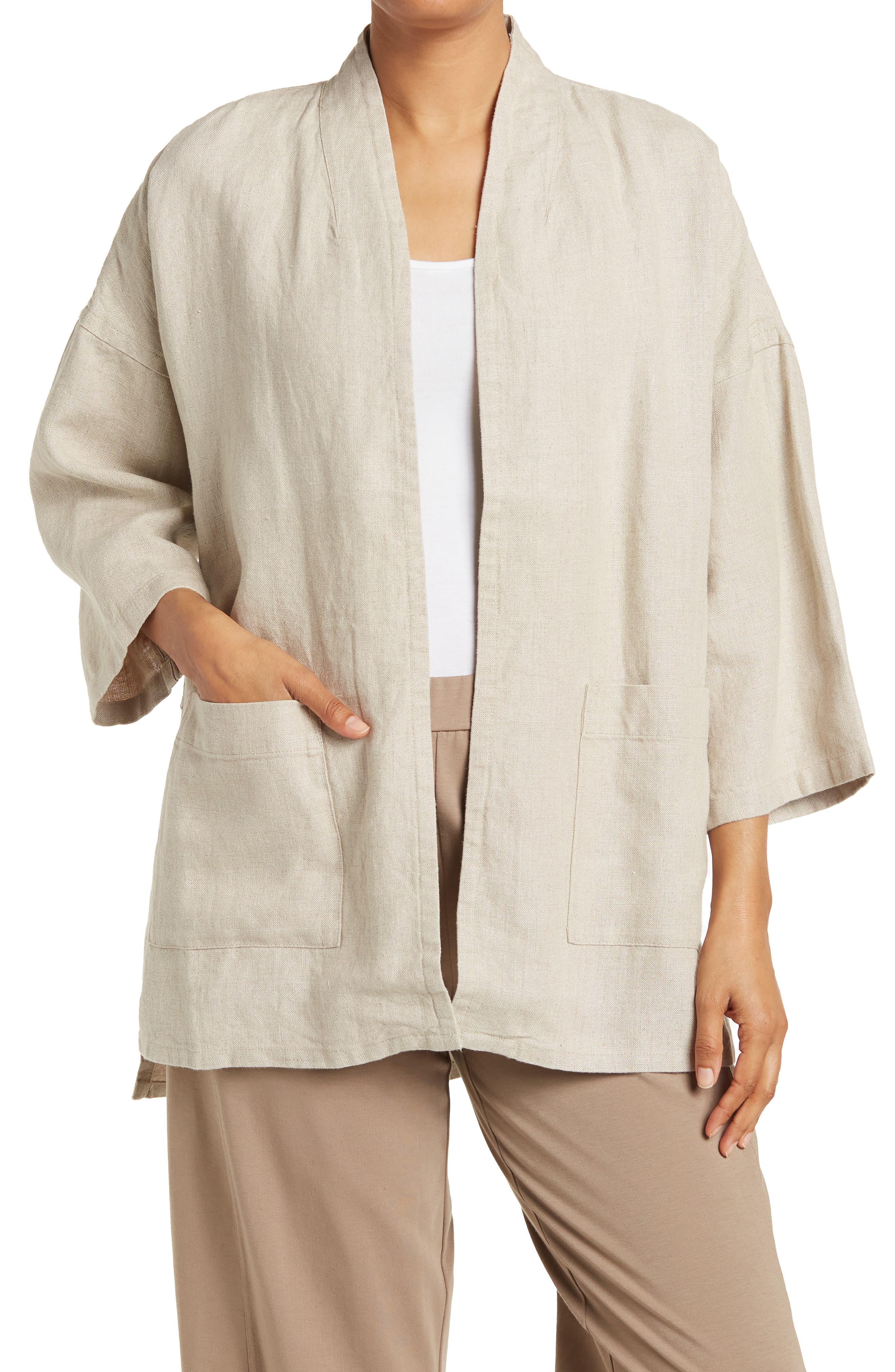 eileen fisher linen jacket