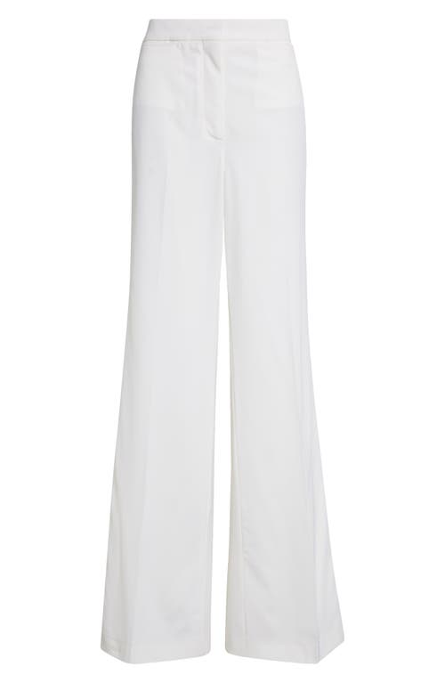 Shop Stella Mccartney Iconic Stretch Wool Flare Leg Pants In Cream