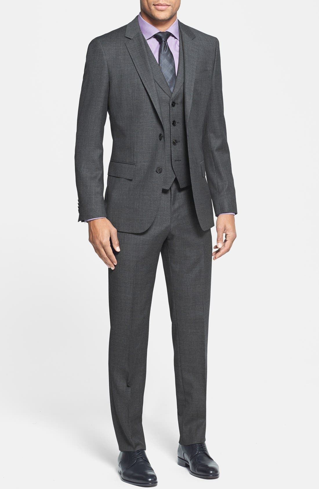 BOSS HUGO BOSS 'Hattrick' Trim Fit Three-Piece Suit | Nordstrom