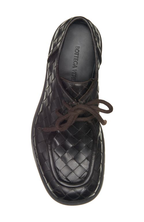 Bottega Veneta Haddock Intrecciato Leather Derby Shoes In 2113 Fondant