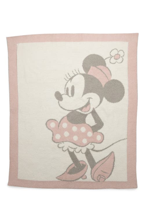barefoot dreams Cozychic Disney Mickey/Minnie Mouse Blanket in Dusty Rose Multi at Nordstrom