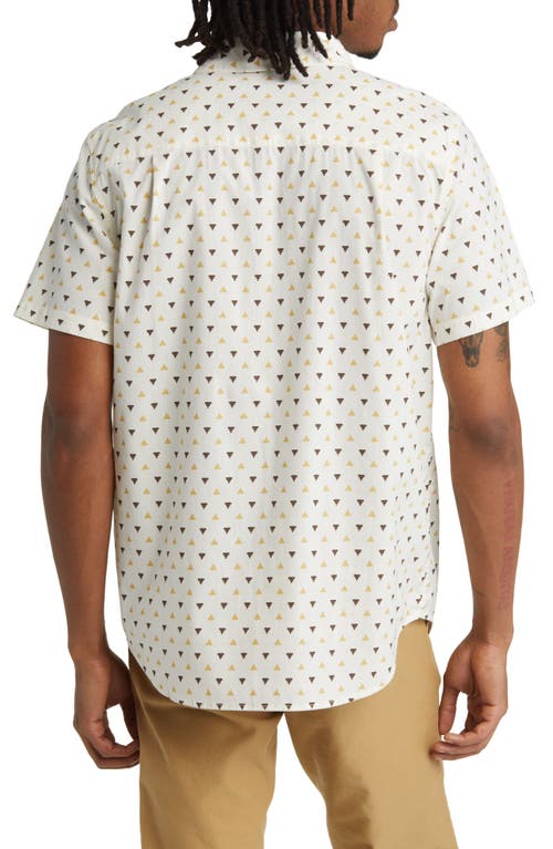 Shop Brixton Charter Regular Fit Tropical Short Sleeve Button-up Shirt In Off White/straw/dark Earth