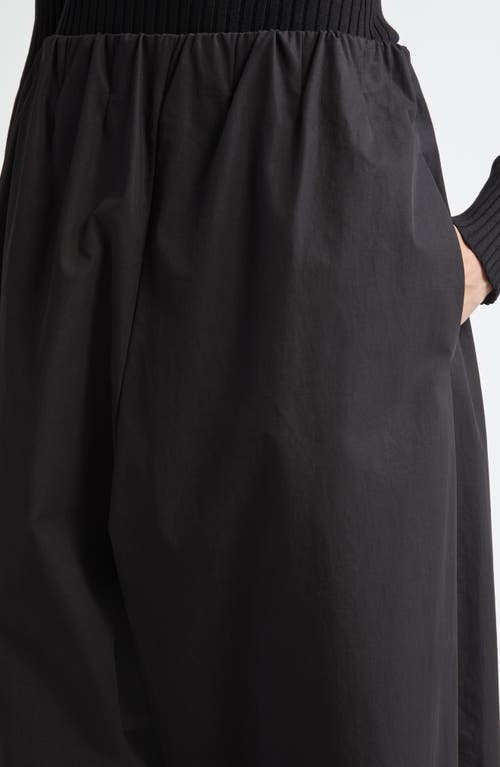 Shop Fforme Dayne Oversize Satin Pull-on Pants In Black