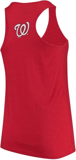 Women's Soft as a Grape Red Washington Nationals Plus Size Swing for the  Fences Racerback Tank Top