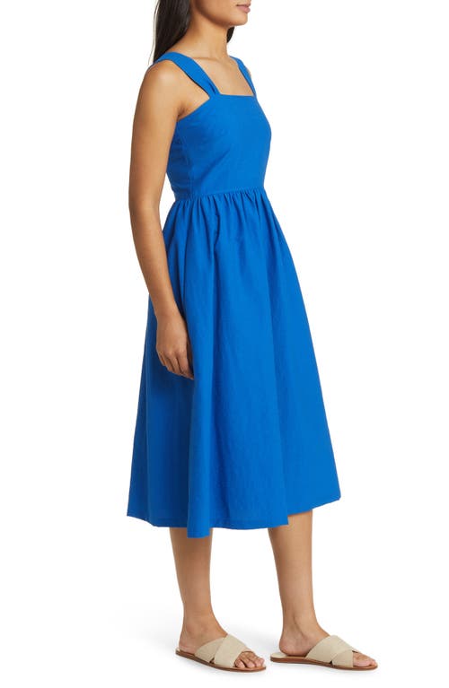 Shop Caslonr Caslon(r) Woven Midi Sundress In Blue Marmara