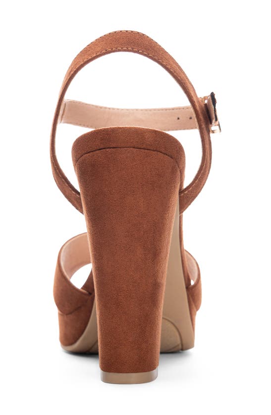 Chinese Laundry Always Ankle Strap Block Heel Platform Sandal In Brown