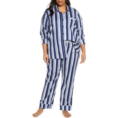 Plus Size Nordstrom Lingerie Classic Pajamas, Blue