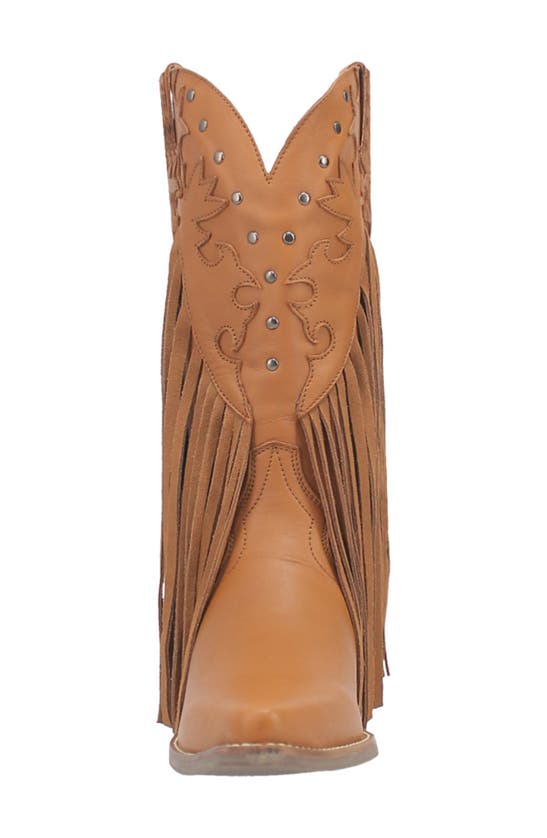 Shop Dingo Hoedown Fringe Western Boot In Camel