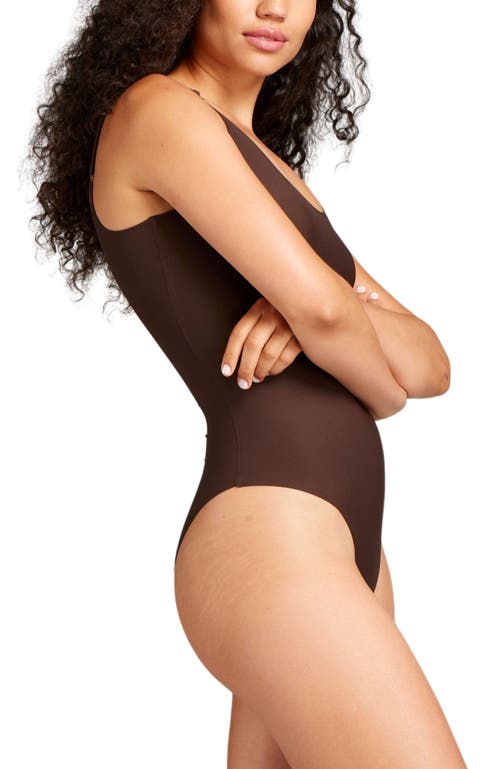 Shop Siella No Show Body Suit In Coffee Bean