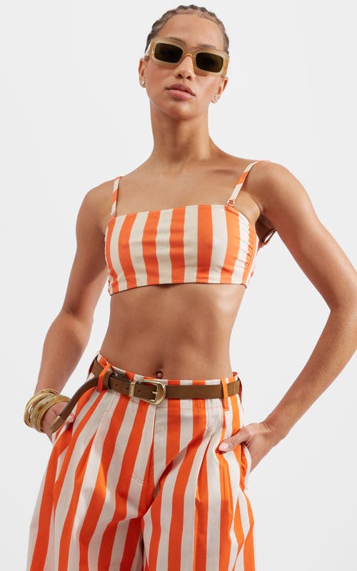 La Doublej 3-way Bandeau Top Riviera Orange In Riviera Orange