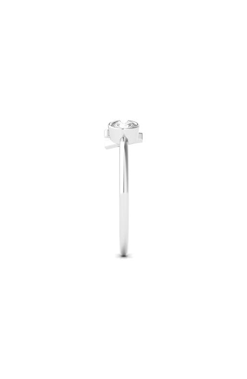 Hautecarat Lab Grown Diamond Letter Ring In 18k White Gold - A