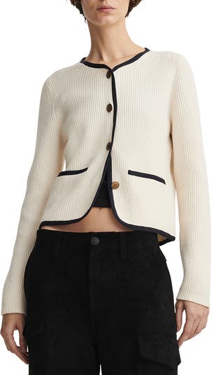 rag & bone Nancy Rib Merino Wool Blend Cardigan | Nordstrom