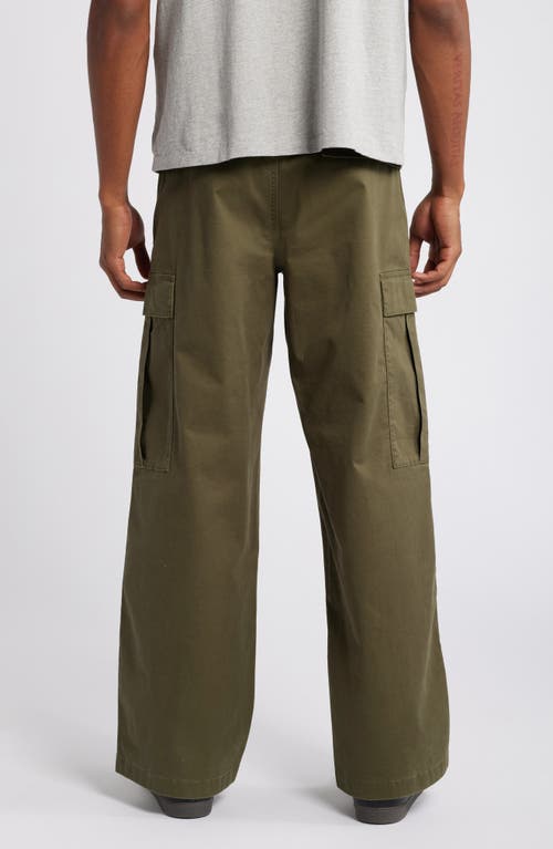 Shop Bp. Baggy Cotton Stretch Twill Cargo Pants In Olive Night