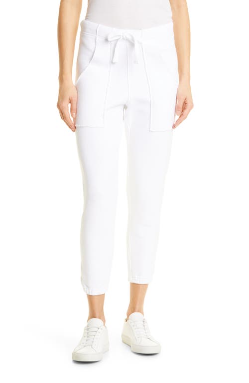 Frank & Eileen Patch Pocket Cropped Joggers in White