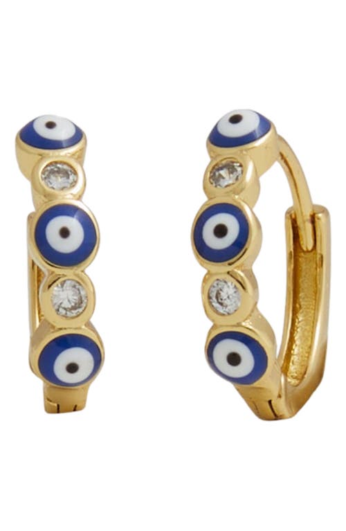 Petit Moments Ida Evil Eye Huggie Hoop Earrings in Gold at Nordstrom