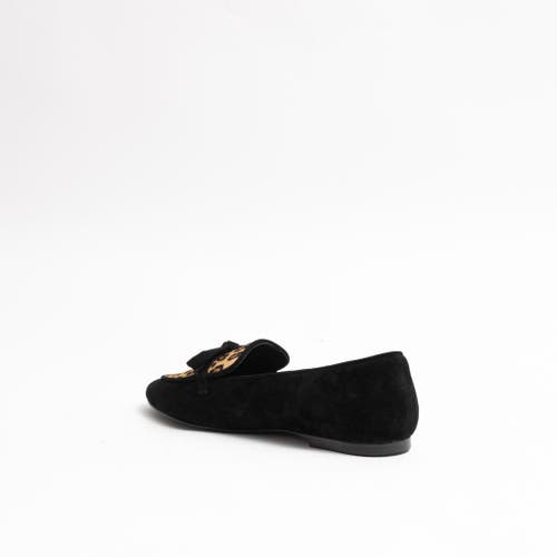 Shop Cecelia New York Elizabeth Bow Embellished Loafer In Blksudeblkleo