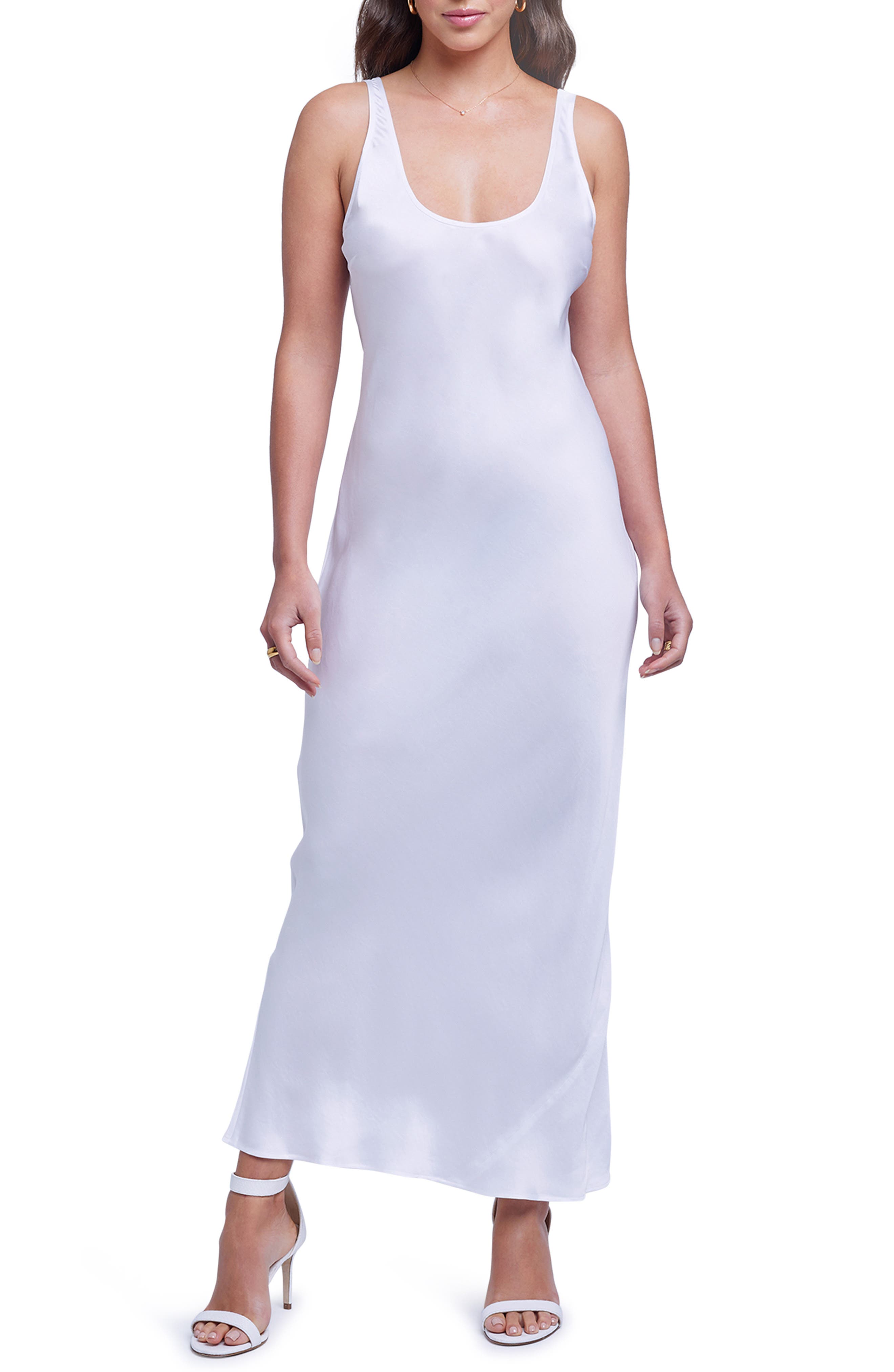 L'AGENCE Akiya Satin Tank Maxi Dress 