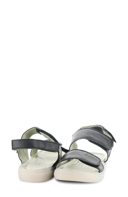 Shop Softinos By Fly London Indu Sandal In Black Smooth