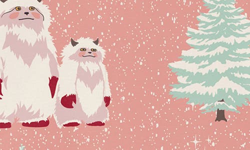 Shop Kickee Pants Yeti Print Fitted Two-piece Pajamas In Blush Yeti