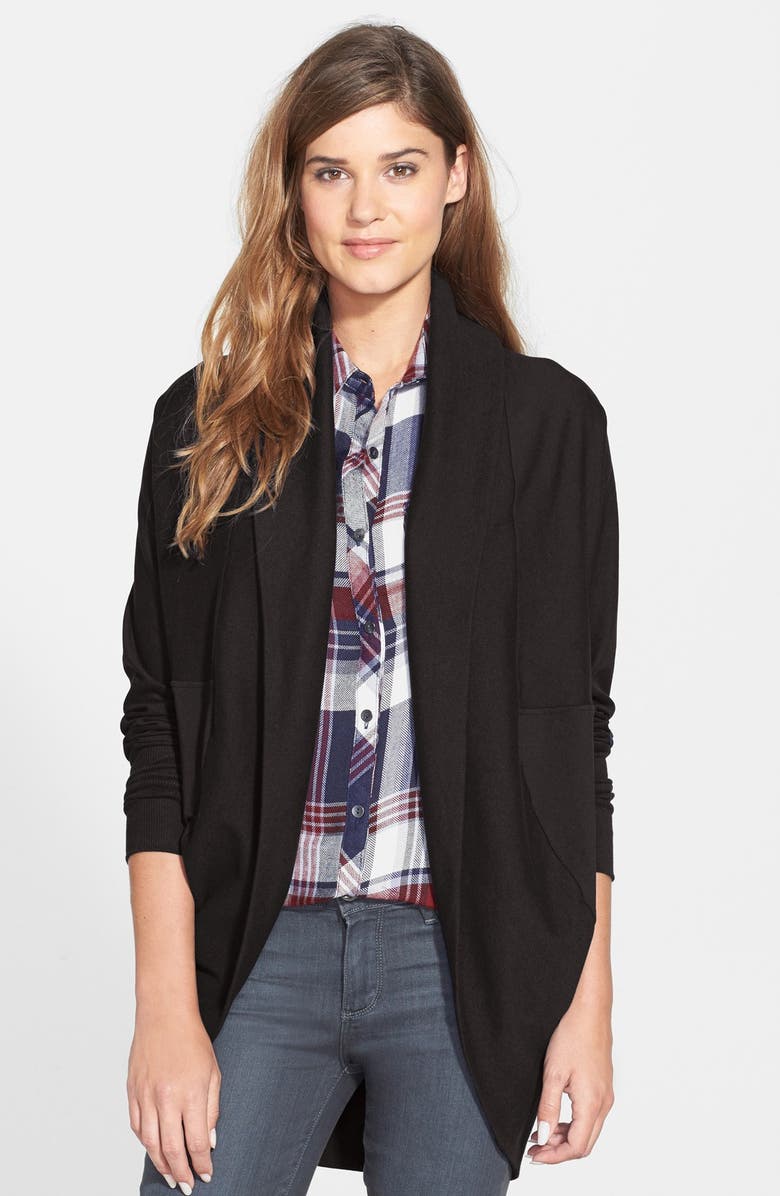Chaus French Terry Oval Cut Cardigan | Nordstrom